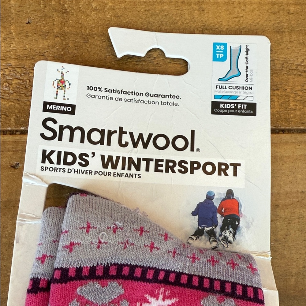 Smartwool Kids' Wintersport Socks - Pink and Gray